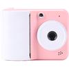 Gistuch Fotocamera istantanea, video HD 1080P, immagini 48 MP, schermo da 2,4 pollici, compatta, portatile, con carta, rosa
