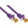 VARIA Group Cavo patch VARIA Cat.7 da 1 m in TPE viola S/FTP con connettori RJ45 per reti