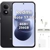 XIAOMI Smartphone Xiaomi REDMI Note 17 5G, batteria 7700mAh, 6GB di RAM / 256GB di memoria, colore nero (incluso caricabatterie da 67W e cuffie Bluetooth)