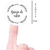 Gicaprice 100 ETICHETTE ADESIVE ROTONDE GRAZIE DI CUORE DIAMETRO 32MM - Homemade - Adesivi per Buste, scatole, Artigianato, Fai da Te, Ringraziamento. (100)