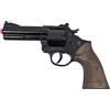 Gonher - Revolver Polizia a 12 Colpi, Colore Nero. (127/6), da 4 anni in su