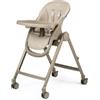 Peg Perego SPA Peg Perego Seggiolone Pappa Multifunzione Reclinabile e Regolabile in Altezza LIVING SPACE SAND