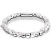 Uno de 50 Bracciale Elastico Unisex con Perle Placcate Argento | Perle organiche placcate argento su elastico. Collezione Ser Imparable. Gioiello genderless fatto a mano in Spagna.