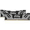 Kingston Ram DIMM DDR5 96GB Kingston 6400Mhz CL32 1.4V Argento/Nero 2pz [KF564C32RSK2-96]
