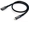 Equip Cavo di prolunga Equip usb 3.2 Gen.2 tipo C M/F Nero [128371]