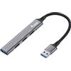 Equip Hub Usb Equip 128960 Usb-a 4 porte Usb 3.2 Gen 1/2.0 5Gbps Grigio [128960]