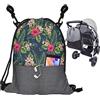 Ferocity Borsa per passeggino con due tasche Zaino con una corda Borsa per piccoli oggetti Borsa alla moda Organiser Per la madre Palme 2 [075]