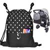 Ferocity Borsa per passeggino con due tasche Zaino con una corda Borsa per piccoli oggetti Borsa alla moda Organiser Per la madre Puntini [075]