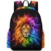 TPISLI Zainetto Lion Colourful Alunni Classe 7-9 Zainetto Lion Ragazzo 13 Anni Daypack Pratico Quotidiano Sport Outdoor Tempo Libero Gita Outdoor Uso Quotidiano