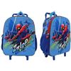 mybagstory - Spiderman - Borsa a rotelle per bambini, 3D, 36 x 25 x 14 cm | Trolley materna con manico telescopico e ruote, borsa scuola uno scomparto e per ragazzi.