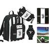 Seven Zaino Juventus bambino scuola elementare ufficiale 2019 Seven 6B6001909 coordinato zaino organizzato astuccio quick case completo omaggio orologio gadget + 3 quaderni Juve