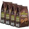 Generico 4X Galbusera Sandwich Integrale con Crema Gianduia Nero, Frollini Integrali ai 5 Cereali Farciti, Biscotti Ricchi di Fibre per Colazione e Pausa Dolce in Busta da 250g