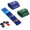 jiayituamz 2 Pezzi Accessori Chitarra, Porta Plettri per Chitarra in Materiale PU Pelle con Scomparti, Plettro Chitarras Accessori per Chitarras Acustica e Elettrica, Verde, Blu