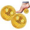 Xinhuju AkuPoint - Palline massaggianti magnetiche per mani | 1 paio di palline da spremere con spine dense per bambini e adulti, palme, gambe, piedi