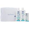 Chicco Baby Moments Beauty Bag Zip Azzurro Bagnoschiuma Pelli Delicate 200 Ml + Shampoo Sapone Solito 100 G 1 pz Detergente