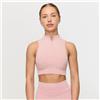 Reggiseno sportivo da donna con zip, rosa chiaro 1 St