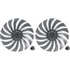 NiuLumea 5 ventole di ricambio per ventole Leaf da 355 mm, in polipropilene leggero per elica in plastica con copertura dado, per nero