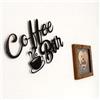 NIYATA Targa da caffè in metallo nero decorazione da parete caffetteria metallo decorazione cucina cucina casa caffetteria casa nero