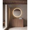 MICE COLLECTION Mice Specchio da parete rotondo con illuminazione LED luce calda (3000 k), retroilluminato per camera da letto, trucco, bagno, spogliatoio con luce LED Ø 80 cm