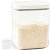 Aicharynic Contenitori da 5,5 l con coperchio, ermetici: contenitore per riso con misurino, contenitore popup, contenitore per alimenti, contenitore da cucina, contenitore per formule per riso farina di cereali