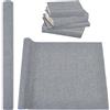 BENECREAT Tessuto per Rilegatura di Libri Grigio 1.2x40 cm, Superficie In Tessuto per Copertina di Libro con Tessuto Da Tappezzeria In Lino con Supporto In Carta per Rilegatura di Libri