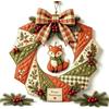 Generic Kit fai da te per ghirlande natalizie in tessuto, kit patchwork fai da te | Set di decorazioni da appendere alla porta d'ingresso, parete, finestra, ingresso e portico, regalo creativo per adulti e