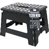 ZOLLNER Sgabello pieghevole - altezza 22 cm - sedia pieghevole - scaletta - per adulti o bambini - cucina, bagno, campeggio, stanza - colore nero