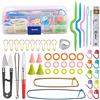YiYFiT Kit per lavori a maglia, 56 pezzi accessori per maglieria e uncinetto, accessori per ferri da maglia, set di ferri da maglia, kit per uncinetto con custodia per principianti adulti