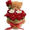 Aloskart Rosa Eterna per Scovolini con Orsetto, Rosa Fiori Stabilizzati | Scatola Regalo Rosa Eterna per lavoretti per Lei, Amore Eterno,Mamma, Moglie, Anniversario, Natale, Festa della Mamma