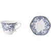 PQLXJJYUR Tazza Da Caffè In Ceramica In Porcellana Bianca E Blu In Stile Inglese Con Set Di Piatti Tè Pomeridiano Europeo Retrò In Dipinti Squisiti(A.1Set)