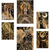 Nacnic Set da 6 Tarocchi Arcani Colori nero e oro Poster con illustrazioni di design per decorare le pareti di casa. Camere, negozi e attività commerciali. A3 e A4 Senza cornice