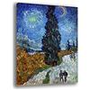 Printerland Quadri Moderni VAN GOGH Country Road Quadro moderno da Parete XXL grande Stampa su tela Canvas Decorazione Murale muro Soggiorno Arredo Camera da letto Cucina printerland.it (70x100 cm, 3)