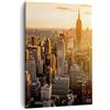 ARTTOR Moderno Quadro su Tela 50x70 cm Verticale Architettura Città - 2672 | New York Grattacieli Manhattan Quadro Decorativo Soggiorno Camera da Letto Decorazione da Parete Arte da Parete ARTTOR