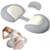 XIAPIA Cuscino per gravidanza per dormire, in memory foam, per donne incinte, regolabile, traspirante, da viaggio, gravidanza, cuscino a cuneo con rinfrescante, rimovibile, lavabile, supporto per pancia