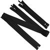 AERZETIX - Set di 2 Cerniere lampo a spirale 65cm separabili N°5 + 8 cerniere 16cm non separabili N°5 nero con cursore decorativo