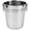 KORAT Secchiello Portaghiaccio in Acciaio Inox 3,7 L, Mantiene Ghiaccio Freddo più A Lungo, Maniglie A Cerchio, Design Elegante, Argento, 22x22 cm
