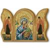 F.LLI BONELLA Fratelli Bonella | Trittico devozionale in legno della Madonna del Perpetuo Soccorso f.to 6x9 cm | Made in Italy