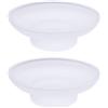 Generic 2 portasapone in vetro trasparente, rotondo, ornamento per bagno, portasapone in vetro, piatto da dessert, decorazione per lavello della cucina (satinato)