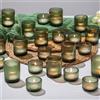 Glasseam Portacandele In Vetro Verde: Set Di 24 Portacandele Per Tealight, Portacandeles A Coste Per Centrotavola, Piccoli Portacandeles Per Natale, Matrimoni, Feste, Decorazioni Per La Casa