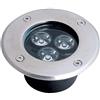 TradeShopOISEART TrAdE Shop Traesio - FARETTO 3W 3 LED Incasso Pavimento Faro Giardino CALPESTABILE IP68 SEGNAPASSO - Fredda