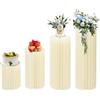 TFGXUE Set di 4 supporti per fiori in cartone, 40/60/80/100 cm, vasi per matrimonio, piedistallo decorativo con pannelli in PVC trasparente, colonna decorativa per feste, matrimoni, eventi, fino a 30