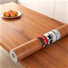 Decotalk Carta da Parati Effetto Legno Marrone per Porta 60X300cm Pellicola Adesiva per Mobili Impermeabile Carta da Parati Buccia e Stick Rimovibile per Piano di Lavoro Armadio Tavolo Muro