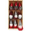 COM-FOUR® 9 pendenti premium di Babbo Natale per l'albero di Natale | incantevoli ciondoli con statuette di alberi di Natale come appendini - decorazioni natalizie
