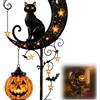 Tencipeda Pumpkin Moon Garden Stake Light Solar Halloween Decor Outdoor (Type1) | Solar Powered Garden Stake Adds Halloween Atmosphere To Gardens, Lawns, Patios And Walkways