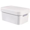 Curver 04746-N23-00 Infinity - Contenitore Porta-Oggetti con Coperchio, in plastica, 26,8 x 18,6 x 12,4 cm, 4,5 l, Colore: Bianco