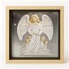 ConKrea - Stampa Religiosa Angelo Custode con Cornice Artigianale 30x30 cm | Icona Religiosa da Parete Incorniciata | Quadro Sacro per Casa o Regalo