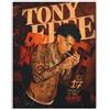 Generico Quadro su Tela Pop 'TONY EFFE MUSICA POSTER #24' - Stampa XL Minimalista Bianco/Nero con Accenti Azzurri - Arredo Murale Luxury Statement per Appartamento Moderno IDEA REGALO Adulto