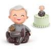 VALICLUD Figure in resina per nonna e nonno come romantica statuetta da tavola e decorazione per torta nel divano, stile nonno, decorazione per la casa e compleanno dei genitori