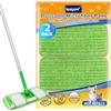 KEEPOW Salviette riutilizzabili Panni per Swiffer Sweeper Mop, lavabili in microfibra, 30,5 cm, per lavori a umido e a secco, 2 pezzi, verde