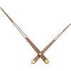 PATIKIL Movimento Orologio A Lancetta Lunga 245 Mm Lancette In Legno Noce | Per Orologio Parete 60cm-2mm Coda Corta, Kit Di Riparazione Meccanismo A Quarzo, Per Decorazione Casa, Arte Fai
